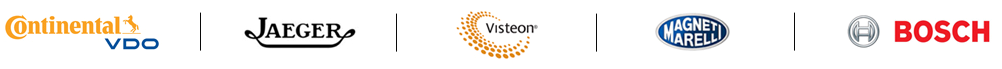 Marcas de referencia: Continental VDO, Jaeger, Visteon, Magneti Marelli y Bosch