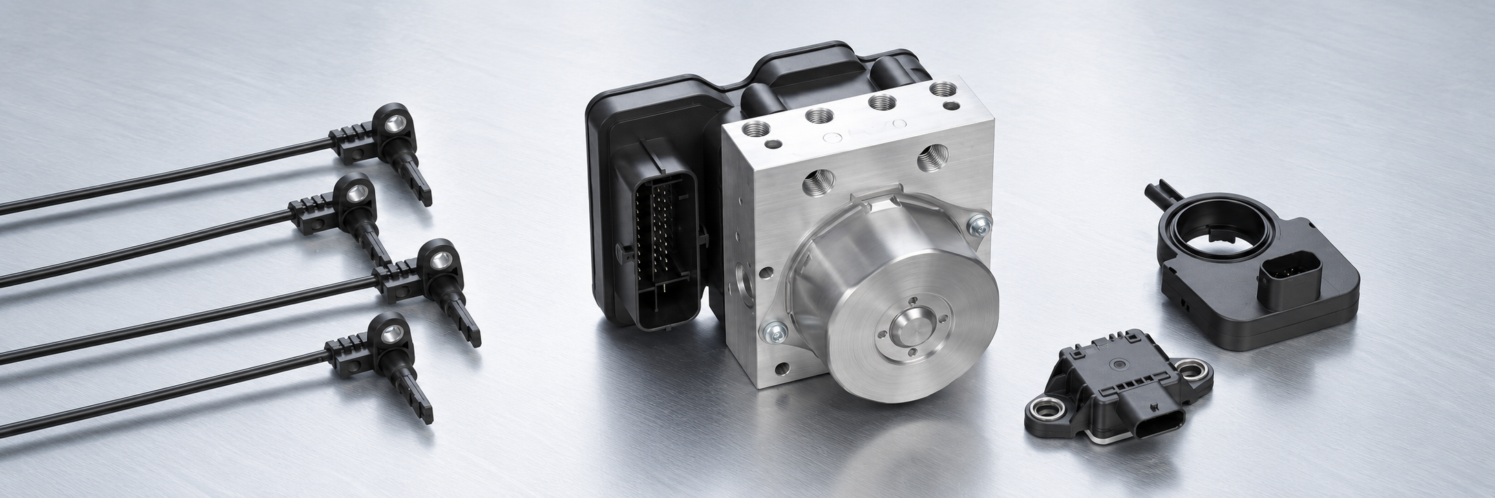 Unidad hidráulica ABS y sensores del sistema de control