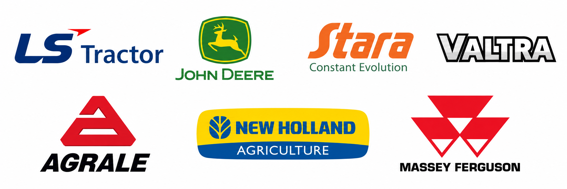 LS Tractor, John Deere, Stara, Valtra, Agrale, New Holland y Massey Ferguson